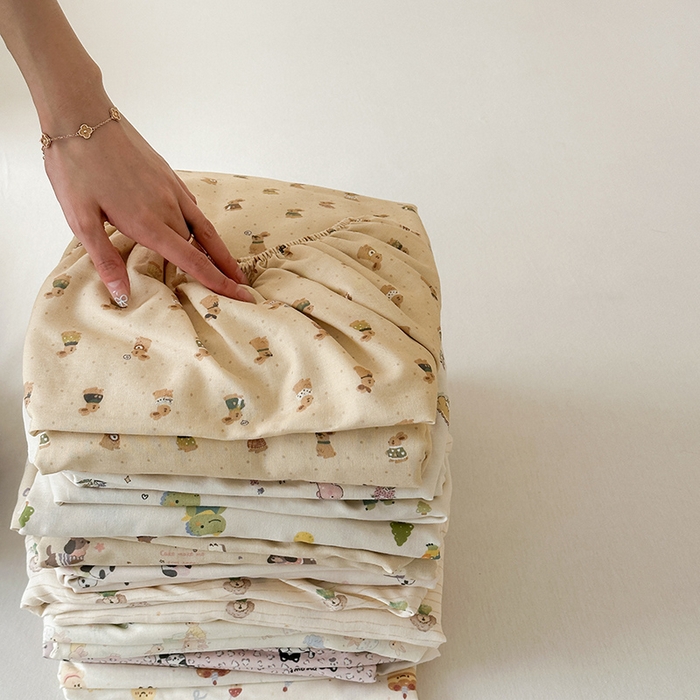 91家纺网 家纺一手货源 找家纺 时光里 2025新款双层纱系列卡通风床笠 集合图