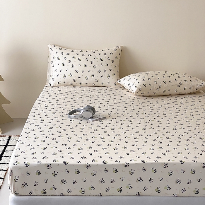 91家纺网 家纺一手货源 找家纺 时光里 2025新款双层纱系列卡通风床笠 竹恋汐