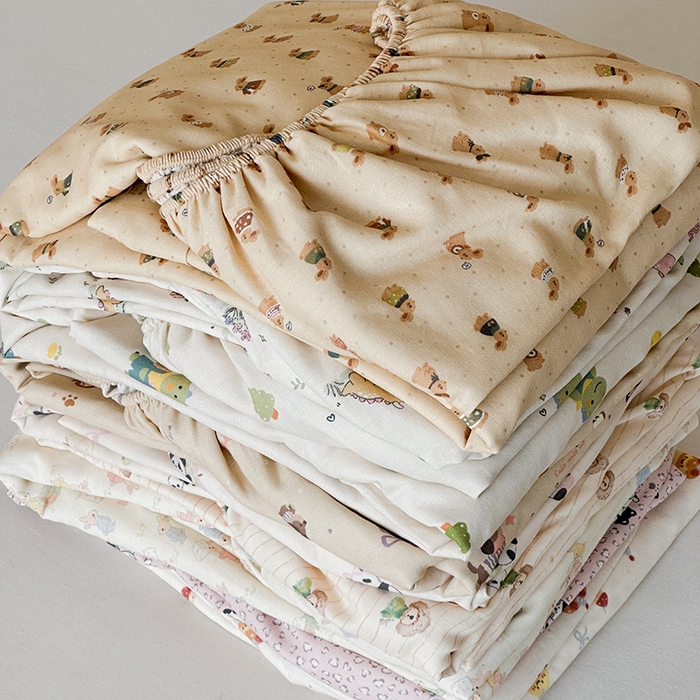 91家纺网 家纺一手货源 找家纺 时光里 2025新款双层纱系列卡通风床笠 集合图