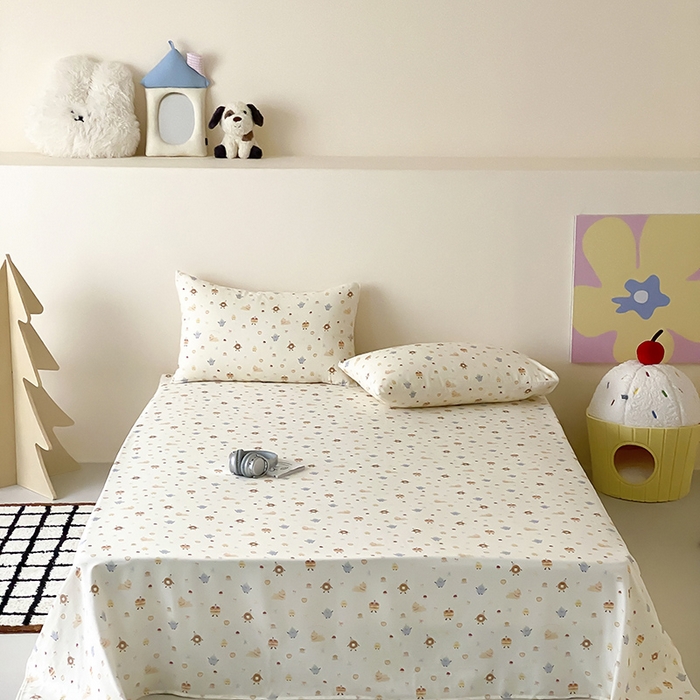 时光里 2025新款双层纱系列卡通风床单 如甜初梦