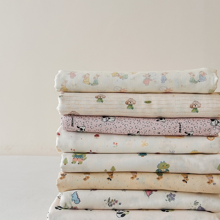 91家纺网 家纺一手货源 找家纺 时光里 2025新款双层纱系列卡通风床单 卡通风集合图