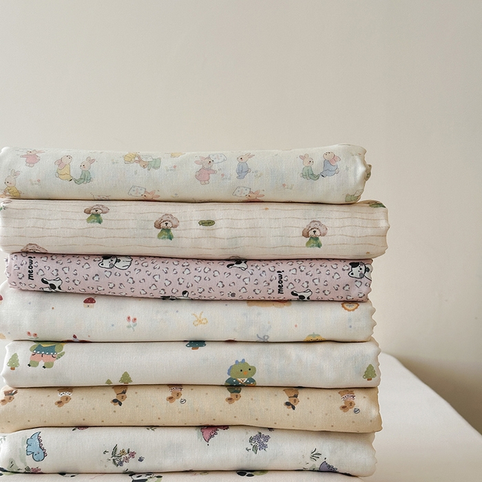 91家纺网 家纺一手货源 找家纺 时光里 2025新款双层纱系列卡通风床单 卡通风集合图