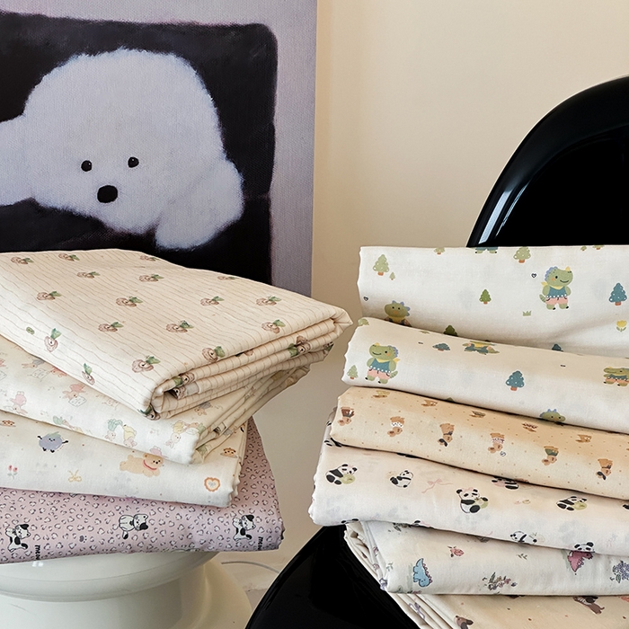 91家纺网 家纺一手货源 找家纺 时光里 2025新款双层纱系列卡通风床单 卡通风集合图