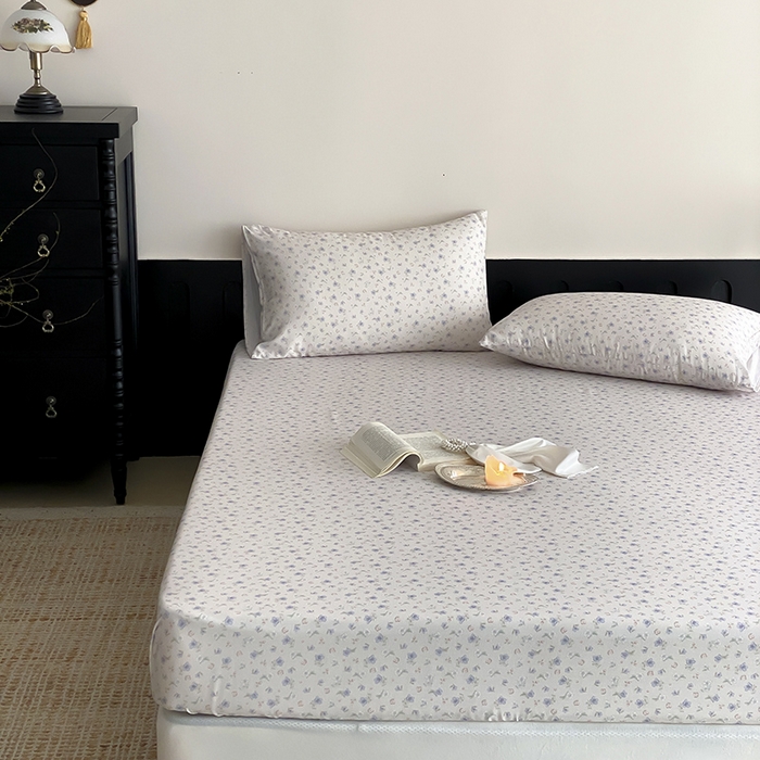 91家纺网 家纺一手货源 找家纺 （总）时光里 2025新款双层纱系列ins风床笠