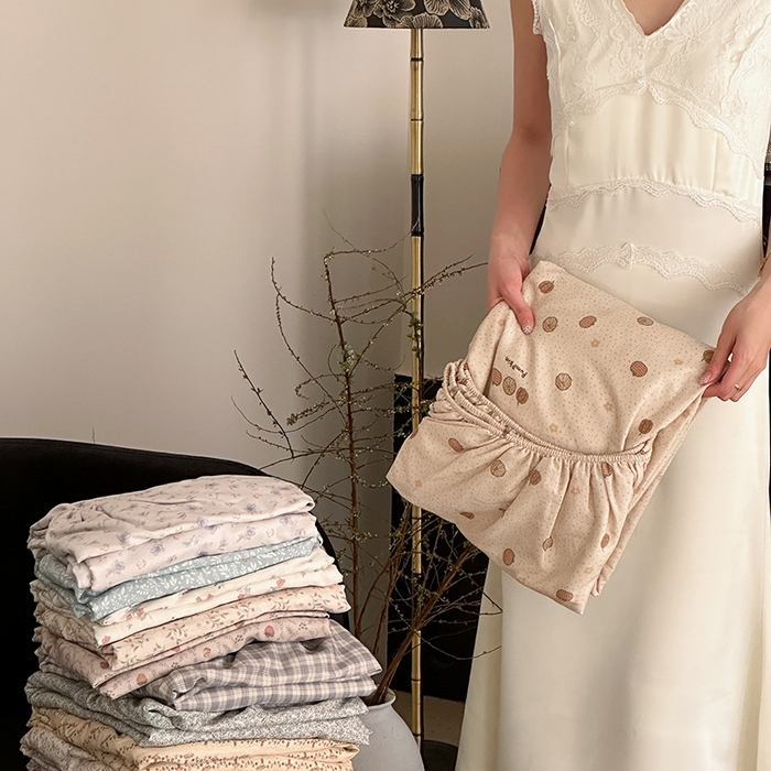 91家纺网 家纺一手货源 找家纺 时光里 2025新款双层纱系列ins风床笠 集合图