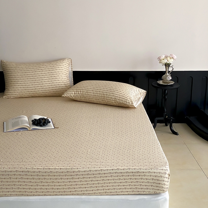 91家纺网 家纺一手货源 找家纺 时光里 2025新款双层纱系列ins风床笠 林间