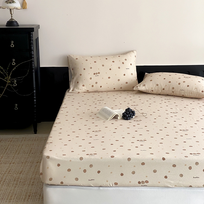 91家纺网 家纺一手货源 找家纺 时光里 2025新款双层纱系列ins风床笠 南瓜小贝