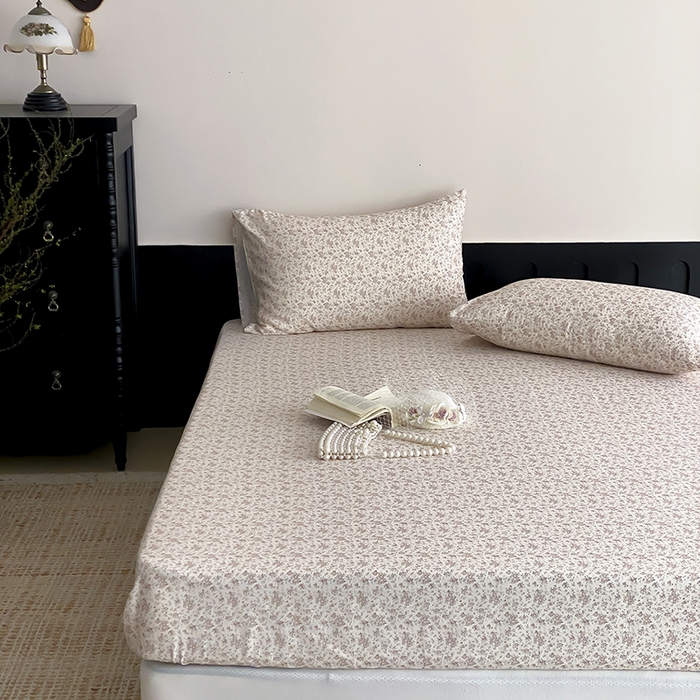 91家纺网 家纺一手货源 找家纺 时光里 2025新款双层纱系列ins风床笠 芊夏-黄