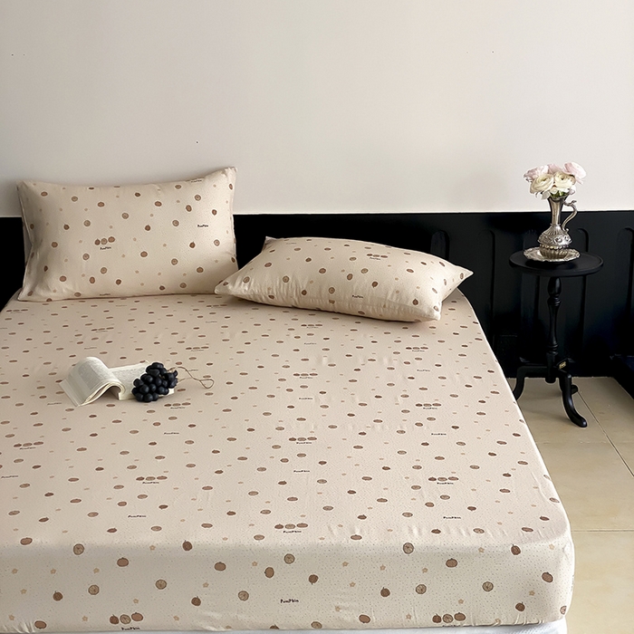 91家纺网 家纺一手货源 找家纺 时光里 2025新款双层纱系列ins风床笠 南瓜小贝