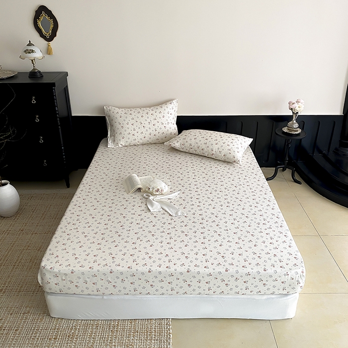 时光里 2025新款双层纱系列ins风床笠 岁月静好-桔