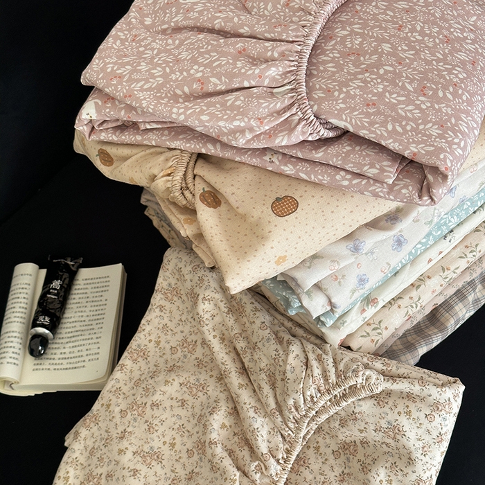 91家纺网 家纺一手货源 找家纺 时光里 2025新款双层纱系列ins风床笠 集合图