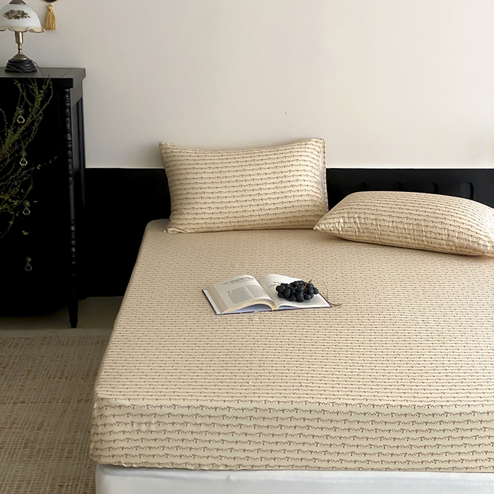 91家纺网 家纺一手货源 找家纺 时光里 2025新款双层纱系列ins风床笠 林间