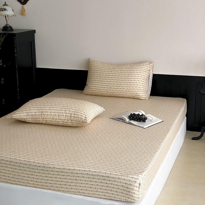 91家纺网 家纺一手货源 找家纺 时光里 2025新款双层纱系列ins风床笠 林间