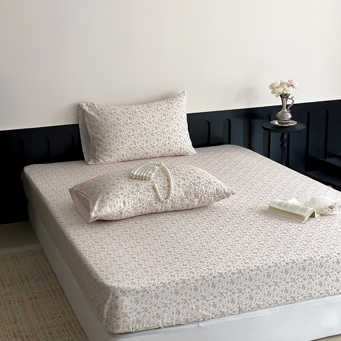 91家纺网 家纺一手货源 找家纺 时光里 2025新款双层纱系列ins风床笠 芊夏-黄