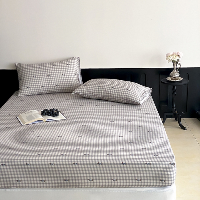 91家纺网 家纺一手货源 找家纺 时光里 2025新款双层纱系列ins风床笠 腊肠先生