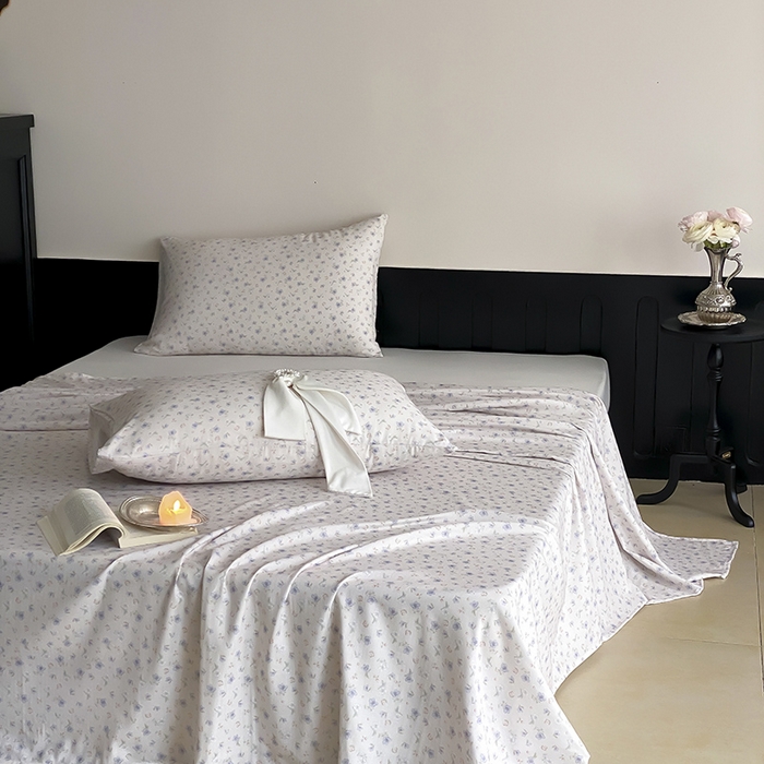 91家纺网 家纺一手货源 找家纺 （总）时光里 2025新款双层纱系列ins风床单