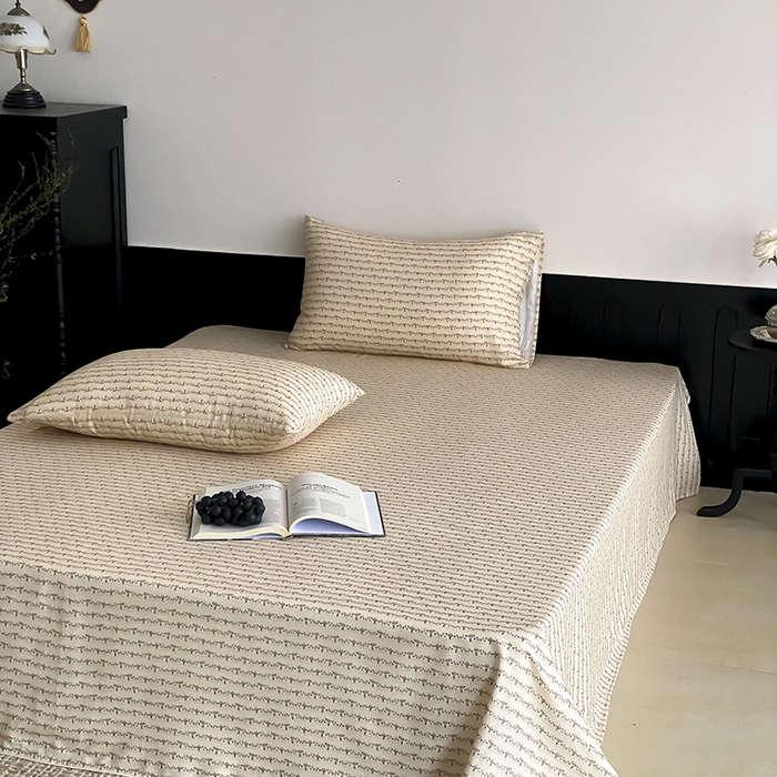 91家纺网 家纺一手货源 找家纺 时光里 2025新款双层纱系列ins风床单 林间