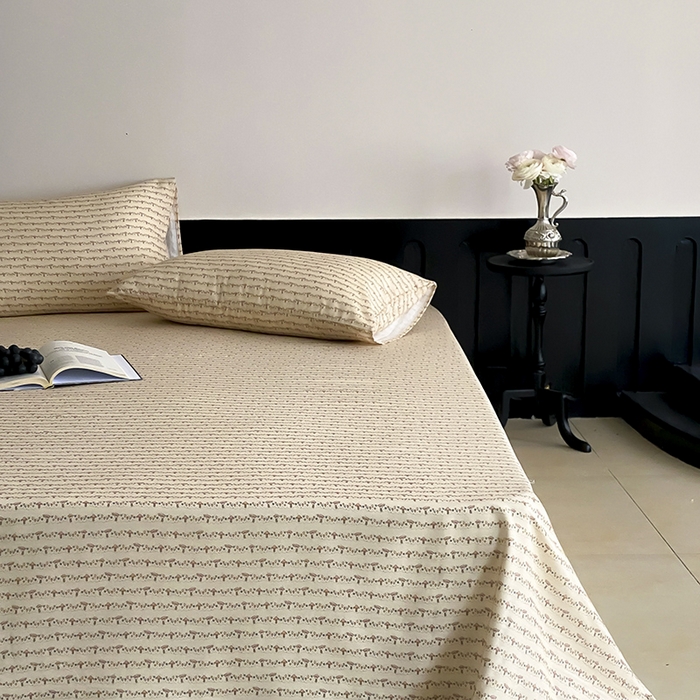 91家纺网 家纺一手货源 找家纺 时光里 2025新款双层纱系列ins风床单 林间