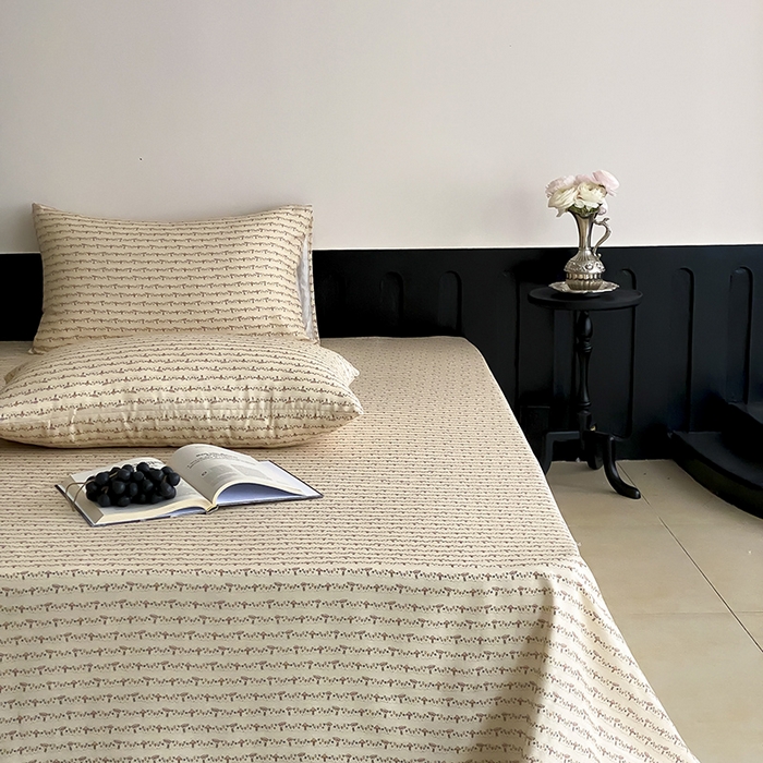 91家纺网 家纺一手货源 找家纺 时光里 2025新款双层纱系列ins风床单 林间