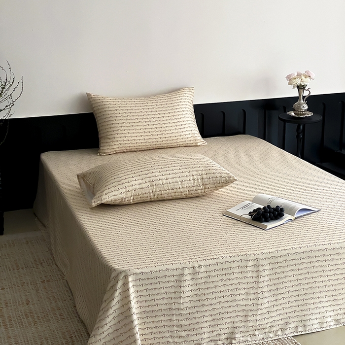 91家纺网 家纺一手货源 找家纺 时光里 2025新款双层纱系列ins风床单 林间