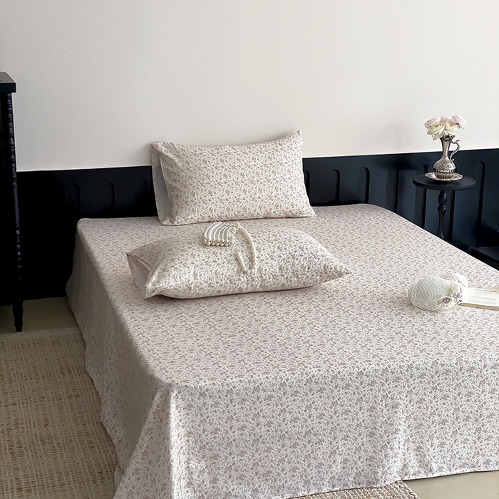 91家纺网 家纺一手货源 找家纺 时光里 2025新款双层纱系列ins风床单 芊夏-黄