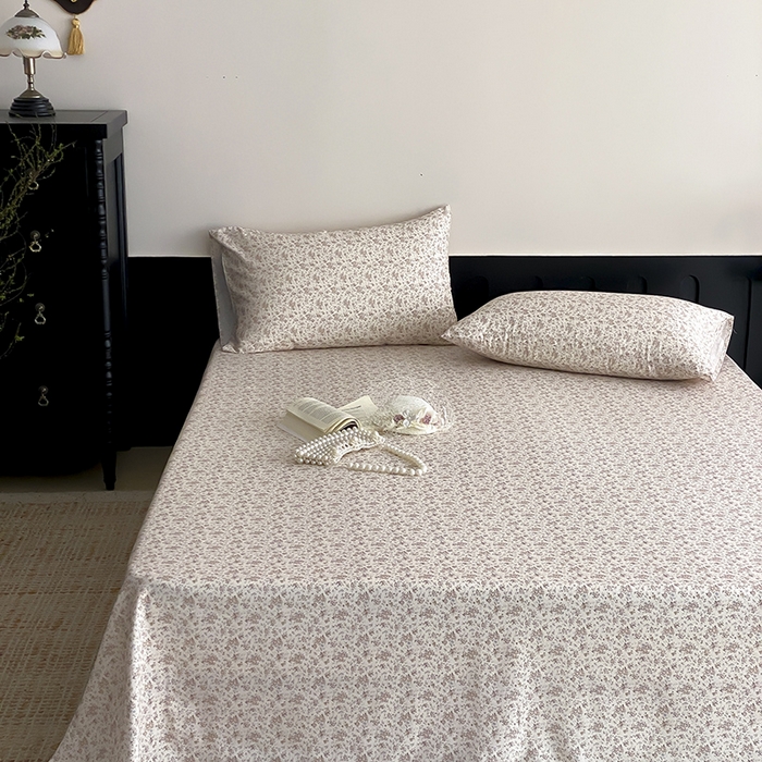 91家纺网 家纺一手货源 找家纺 时光里 2025新款双层纱系列ins风床单 芊夏-黄