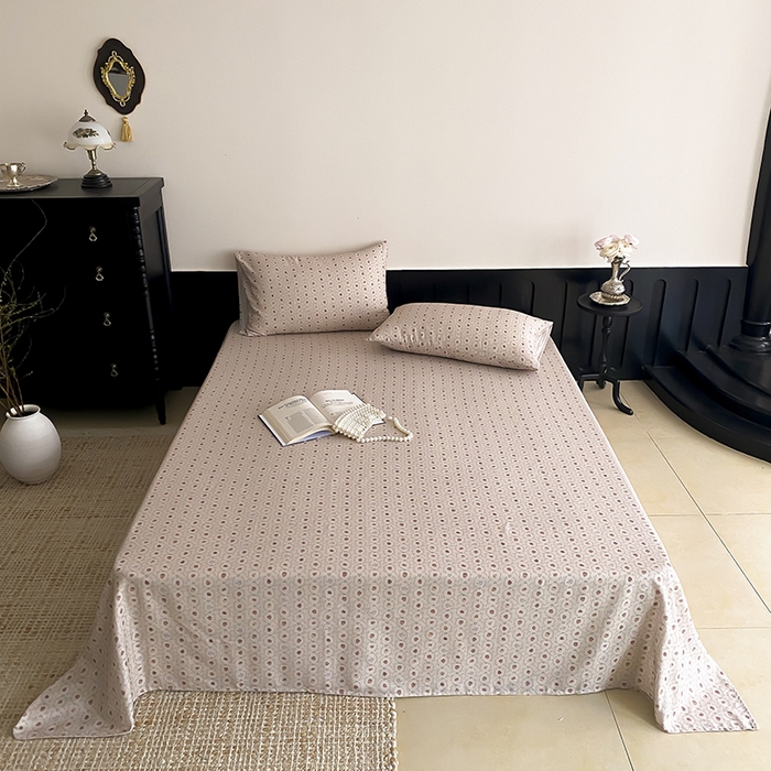 时光里 2025新款双层纱系列ins风床单 恬觅-粉