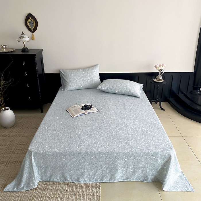 时光里 2025新款双层纱系列ins风床单 晓时光-蓝