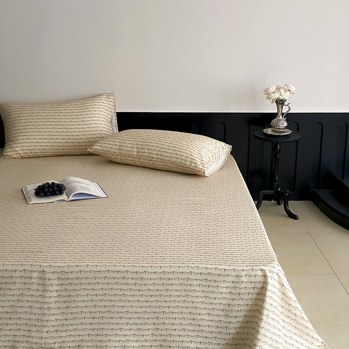 91家纺网 家纺一手货源 找家纺 时光里 2025新款双层纱系列ins风床单 林间