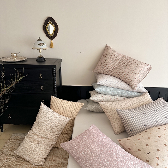 91家纺网 家纺一手货源 找家纺 时光里 2025新款双层纱系列ins风枕套 集合图