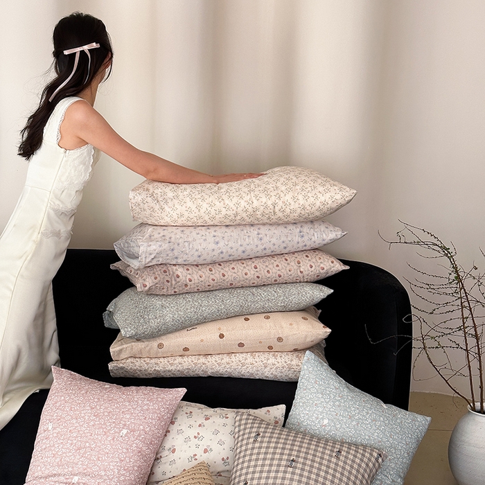 91家纺网 家纺一手货源 找家纺 时光里 2025新款双层纱系列ins风枕套 集合图