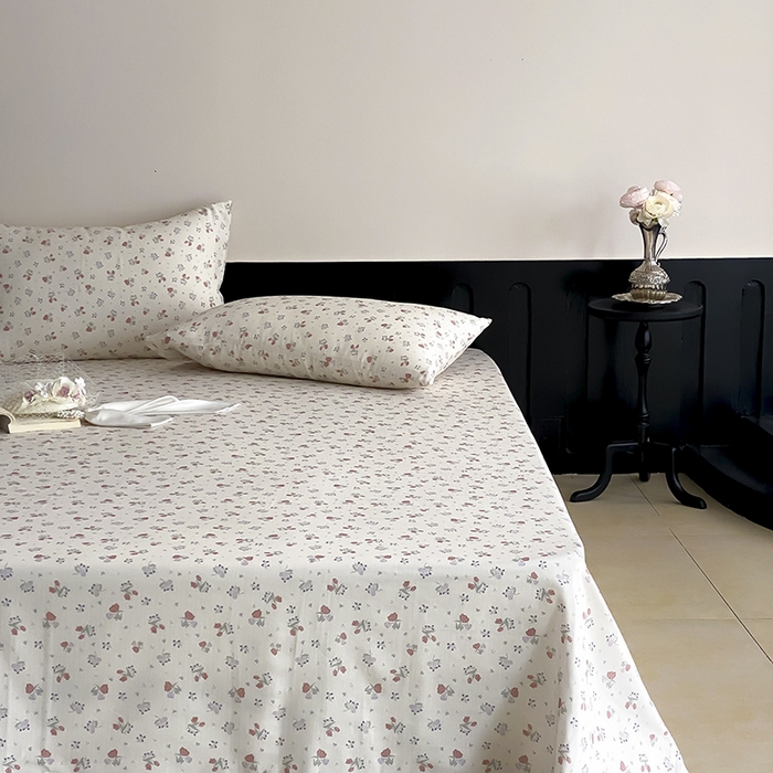 91家纺网 家纺一手货源 找家纺 时光里 2025新款双层纱系列ins风枕套 岁月静好-桔