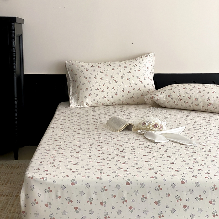 91家纺网 家纺一手货源 找家纺 时光里 2025新款双层纱系列ins风枕套 岁月静好-桔