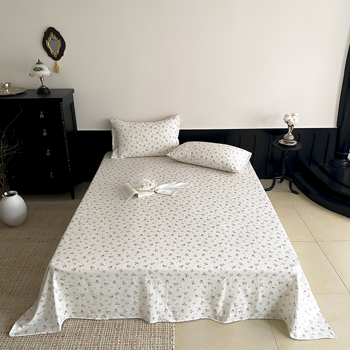 91家纺网 家纺一手货源 找家纺 时光里 2025新款双层纱系列ins风枕套 岁月静好-桔