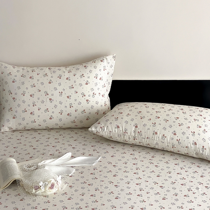 91家纺网 家纺一手货源 找家纺 时光里 2025新款双层纱系列ins风枕套 岁月静好-桔