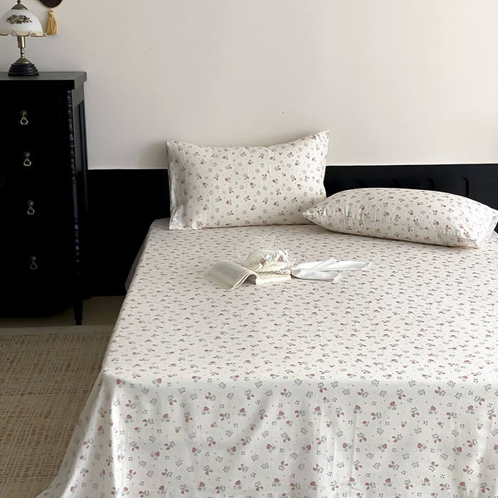 91家纺网 家纺一手货源 找家纺 时光里 2025新款双层纱系列ins风枕套 岁月静好-桔