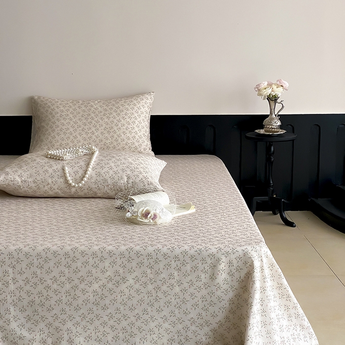 91家纺网 家纺一手货源 找家纺 时光里 2025新款双层纱系列ins风枕套 叶柳