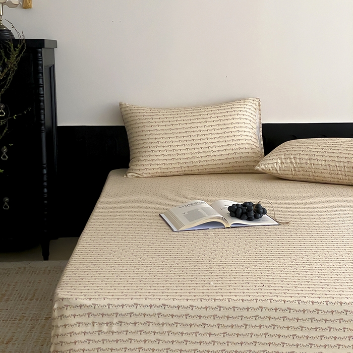 91家纺网 家纺一手货源 找家纺 时光里 2025新款双层纱系列ins风枕套 林间