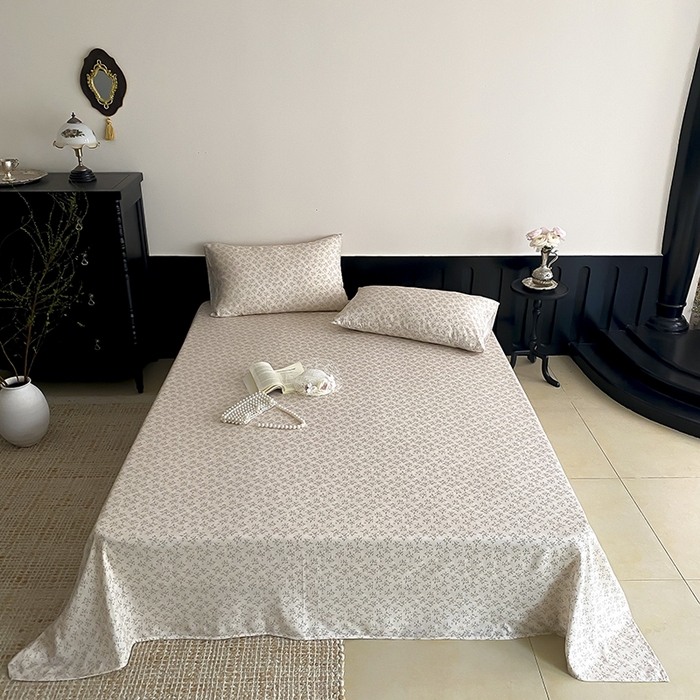 91家纺网 家纺一手货源 找家纺 时光里 2025新款双层纱系列ins风枕套 叶柳