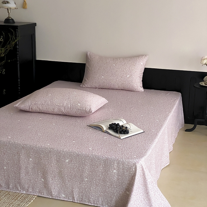 91家纺网 家纺一手货源 找家纺 时光里 2025新款双层纱系列ins风枕套 晓时光-粉