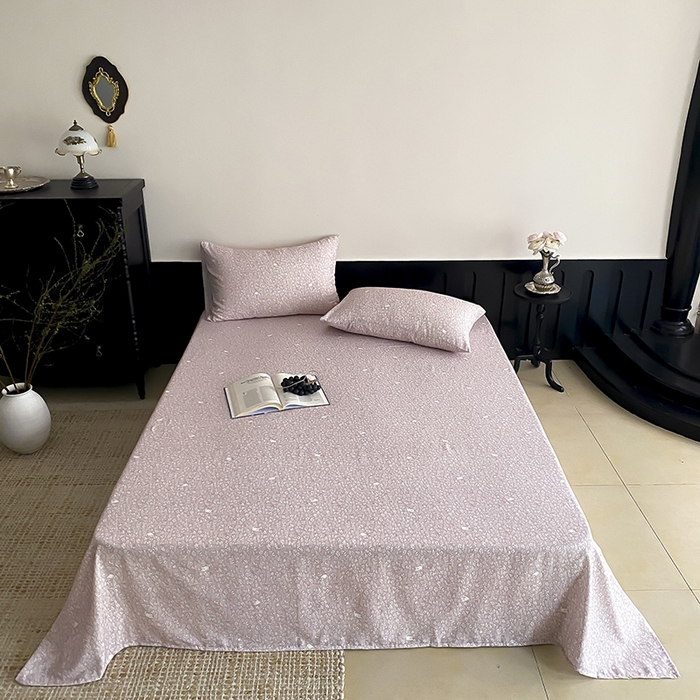 91家纺网 家纺一手货源 找家纺 时光里 2025新款双层纱系列ins风枕套 晓时光-粉