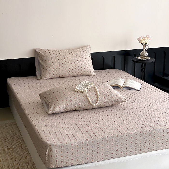 91家纺网 家纺一手货源 找家纺 时光里 2025新款双层纱系列ins风枕套 恬觅-粉