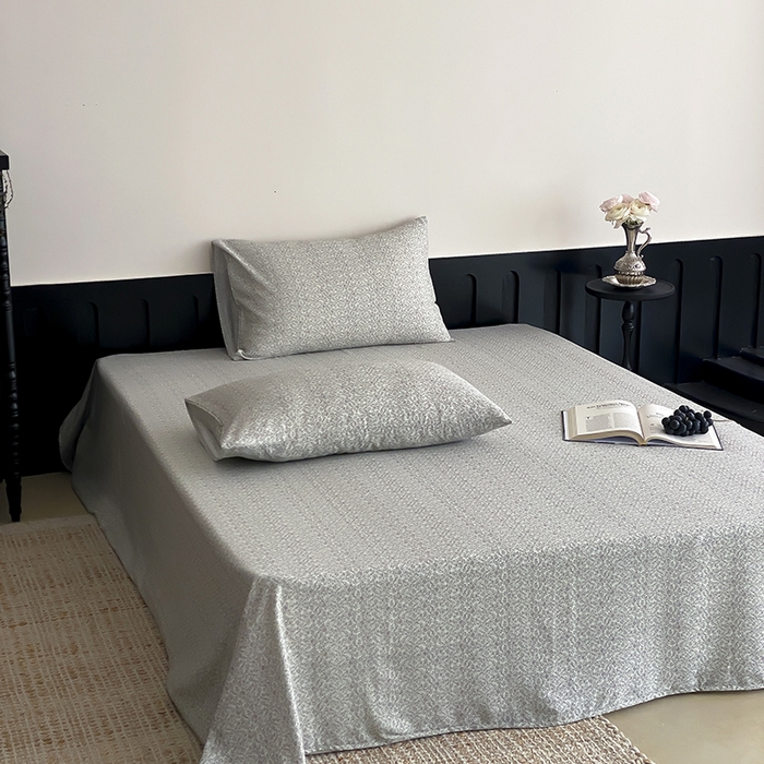 91家纺网 家纺一手货源 找家纺 时光里 2025新款双层纱系列ins风枕套 惜花涧-绿