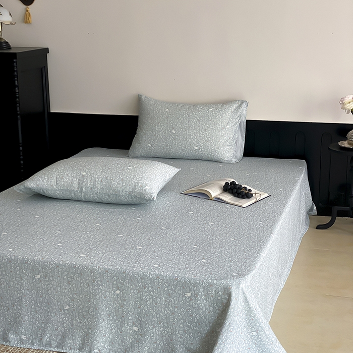 91家纺网 家纺一手货源 找家纺 时光里 2025新款双层纱系列ins风枕套 晓时光-蓝