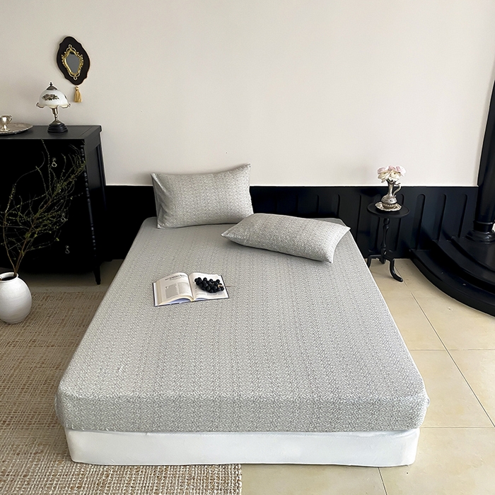 91家纺网 家纺一手货源 找家纺 时光里 2025新款双层纱系列ins风枕套 惜花涧-绿