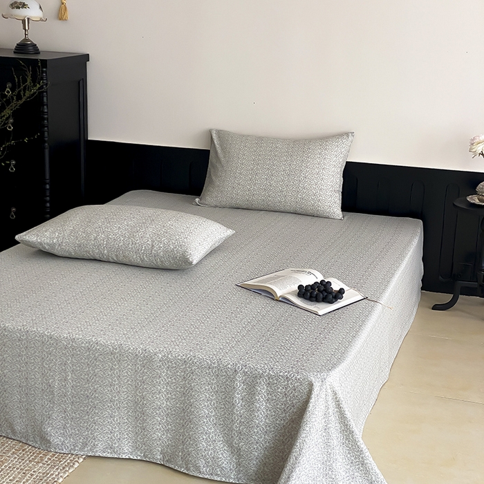 91家纺网 家纺一手货源 找家纺 时光里 2025新款双层纱系列ins风枕套 惜花涧-绿