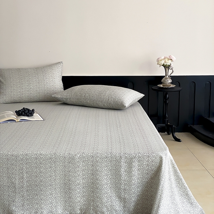 91家纺网 家纺一手货源 找家纺 时光里 2025新款双层纱系列ins风枕套 惜花涧-绿