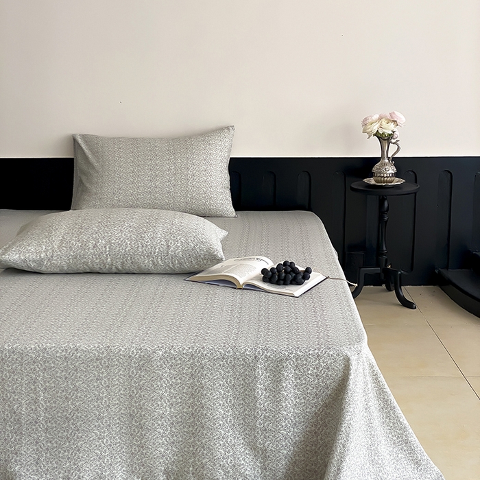 91家纺网 家纺一手货源 找家纺 时光里 2025新款双层纱系列ins风枕套 惜花涧-绿