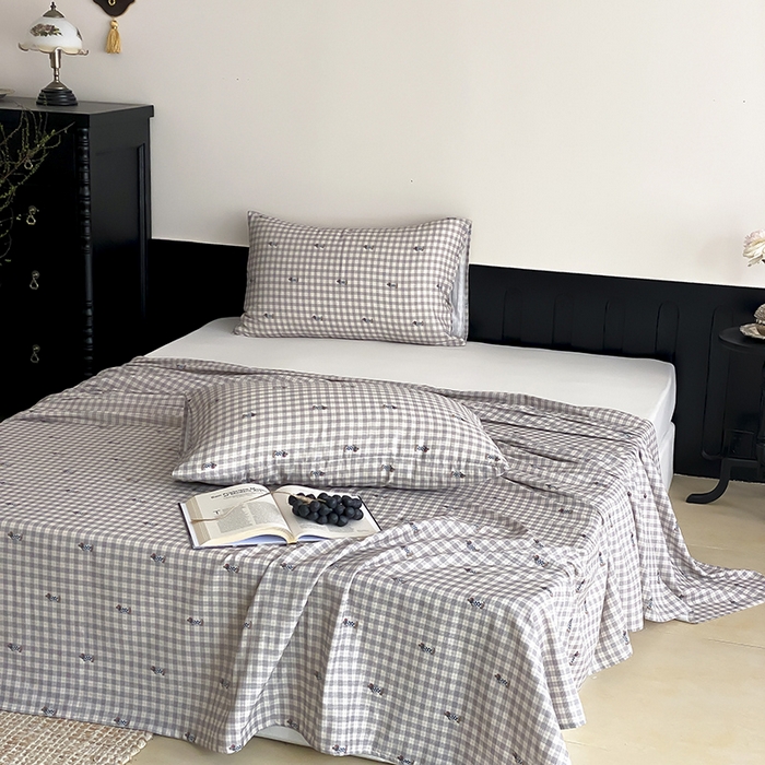 91家纺网 家纺一手货源 找家纺 时光里 2025新款双层纱系列ins风枕套 腊肠先生