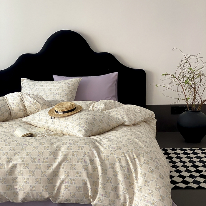 91家纺网 家纺一手货源 找家纺 （总）时光里 2025新款A类全棉双层纱复古花卉色单品与套件